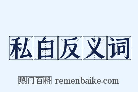 私白反义词是什么意思的图片